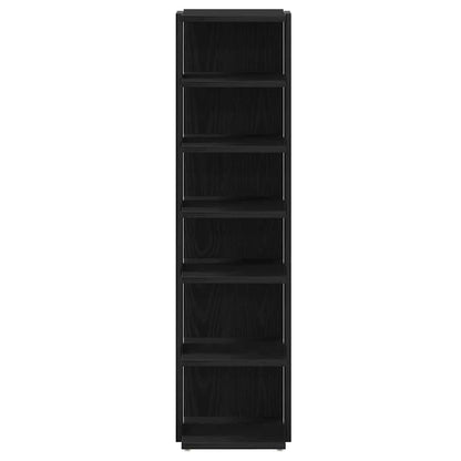 Scarpiera Rovere Rovere Nero 25x27x102 cm in Legno Multistrato - homemem39