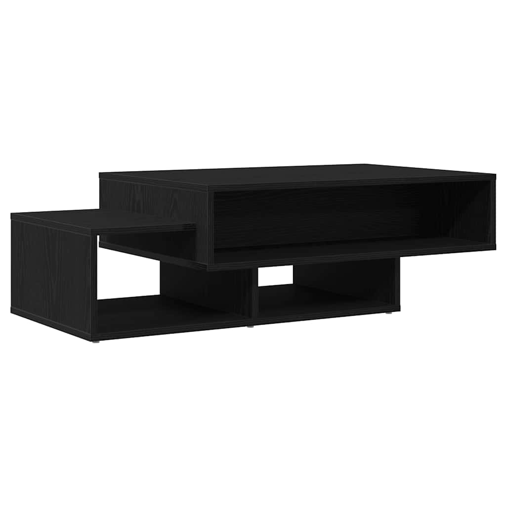 Tavolino Salotto Rovere Nero 105x55x32 cm Legno Multistrato | homemem39