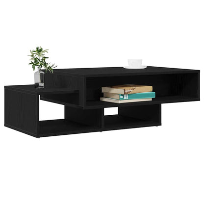 Tavolino Salotto Rovere Nero 105x55x32 cm Legno Multistrato