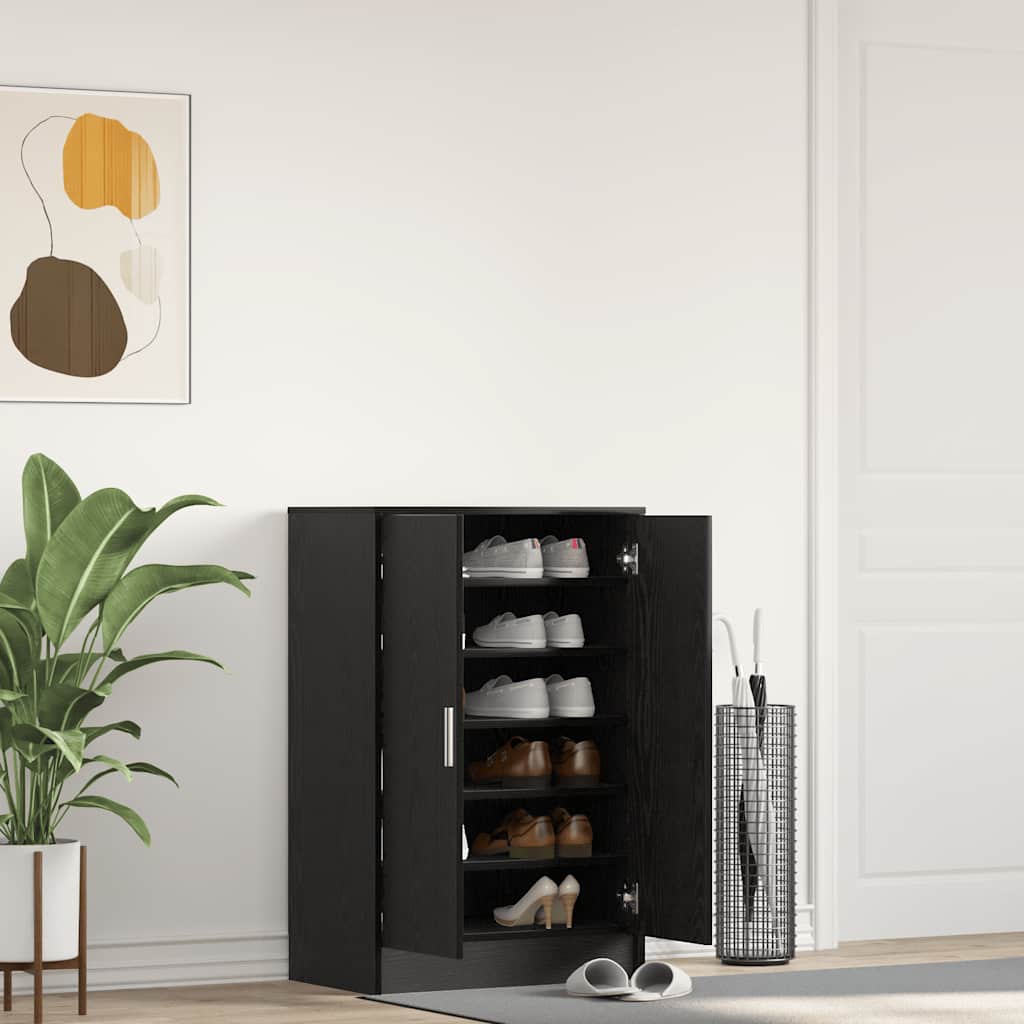 Scarpiera Rovere Rovere Nero 60x35x92 cm in Legno Multistrato - homemem39