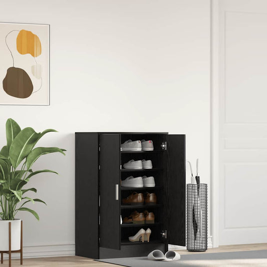 Scarpiera Rovere Rovere Nero 60x35x92 cm in Legno Multistrato - homemem39