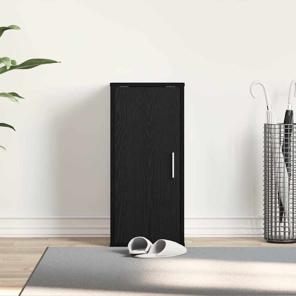 Scarpiera Rovere Rovere Nero 32x35x70 cm in Legno Multistrato - homemem39