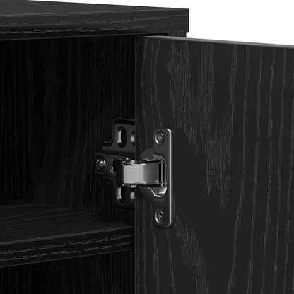 Scarpiera Rovere Rovere Nero 32x35x70 cm in Legno Multistrato - homemem39