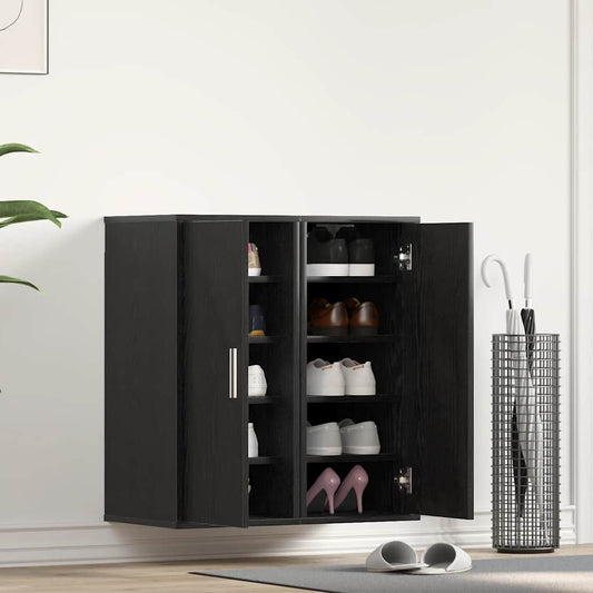 Scarpiere 2 pz Rovere Nero 32x35x70 cm in Legno Multistrato - homemem39
