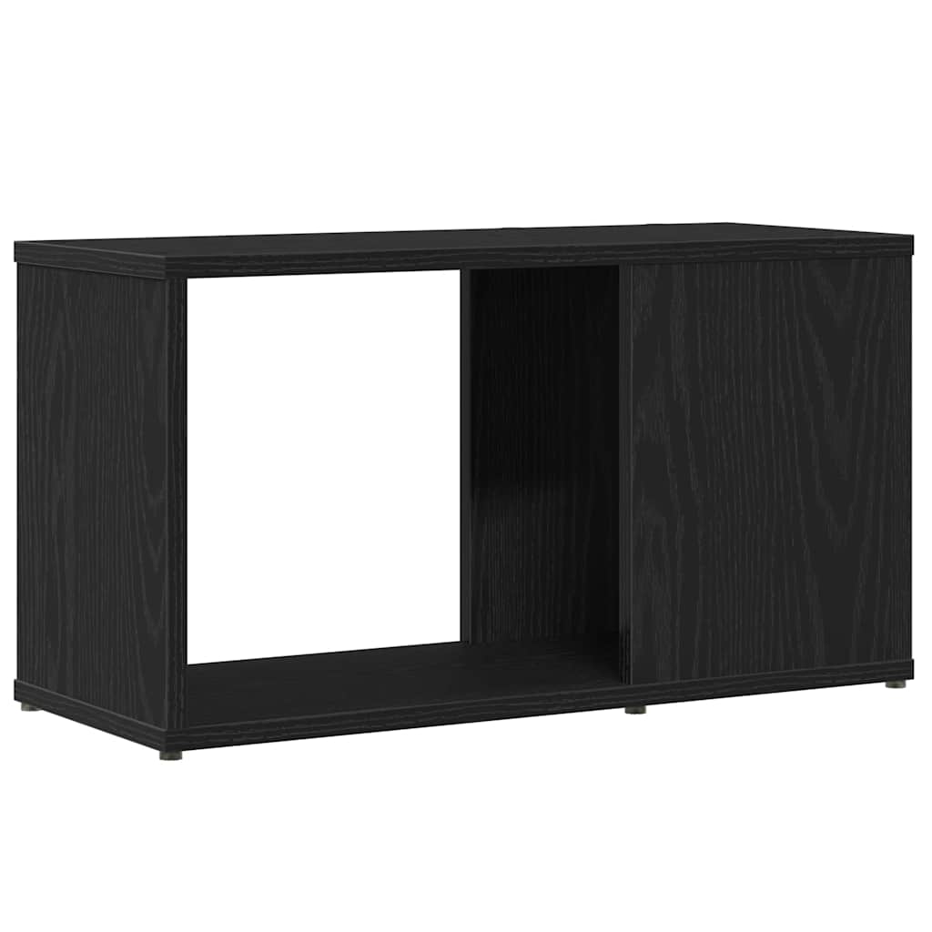 Mobile Porta TV Rovere Nero 60x24x32 cm in Legno Multistrato | homemem39