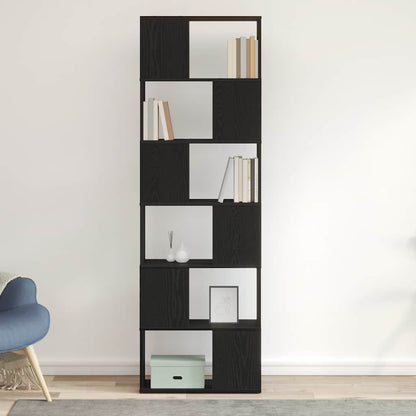 Libreria/Divisorio Rovere Nero 60x24x186 cm | homemem39