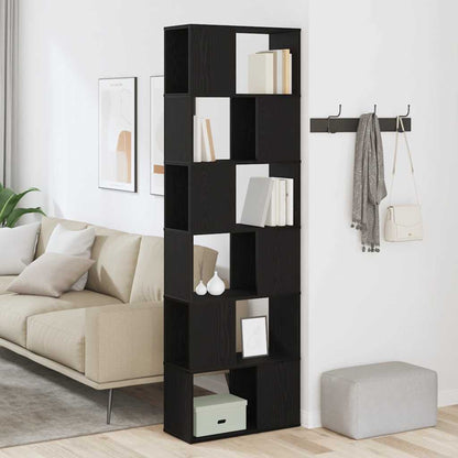 Libreria/Divisorio Rovere Nero 60x24x186 cm | homemem39