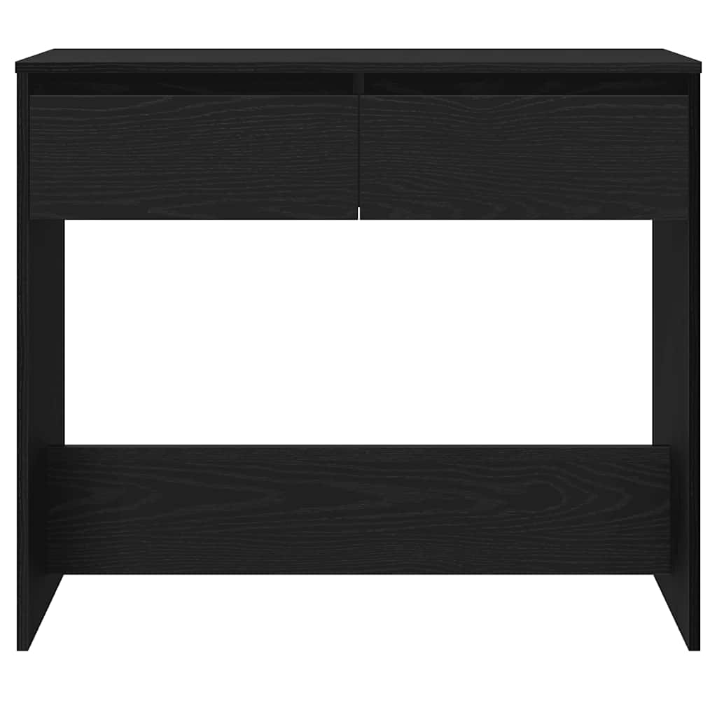 Tavolino Consolle Rovere Nero 89x41x76,5cm Legno Multistrato