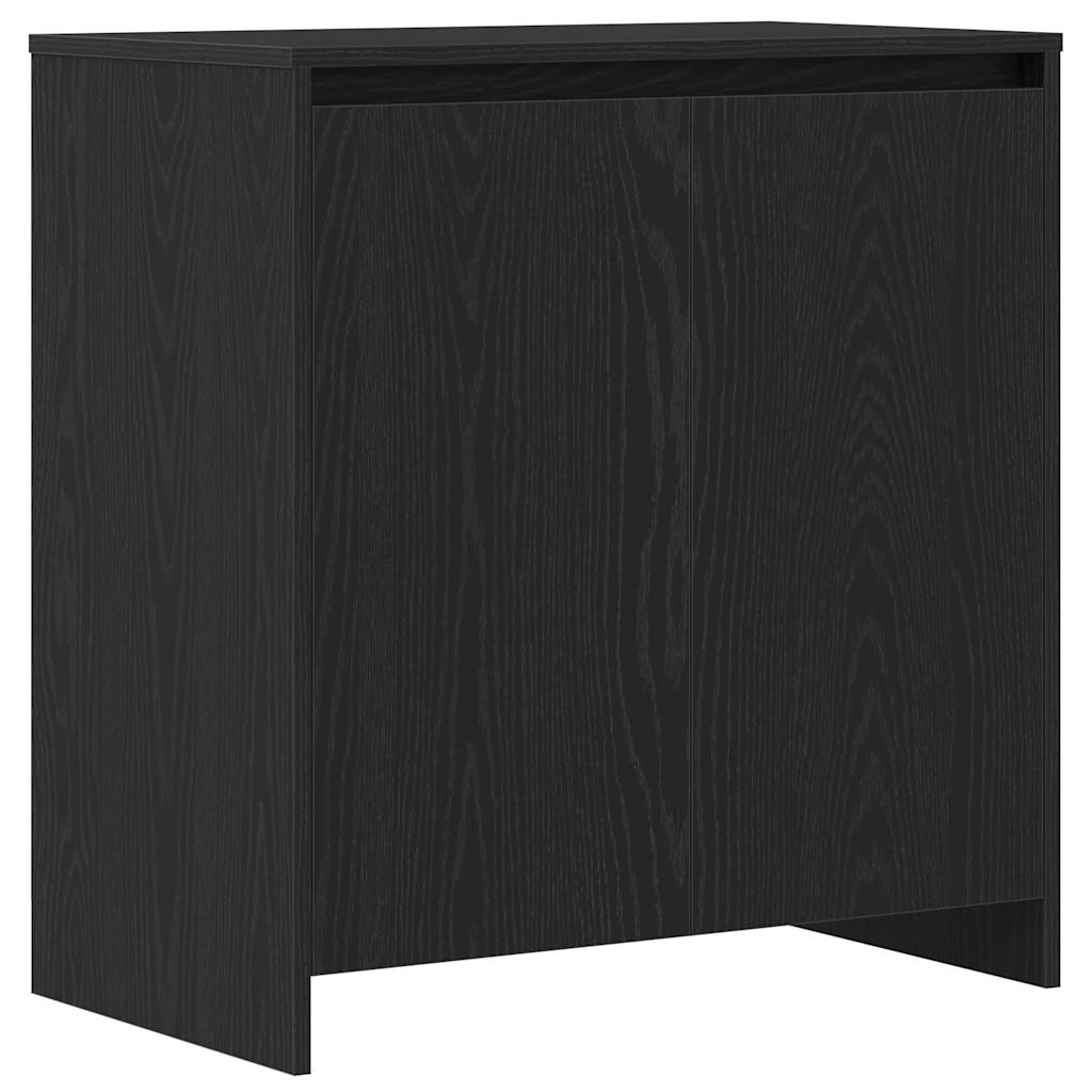 Credenza Rovere Nero 70x41x75 cm in Legno Multistrato - homemem39