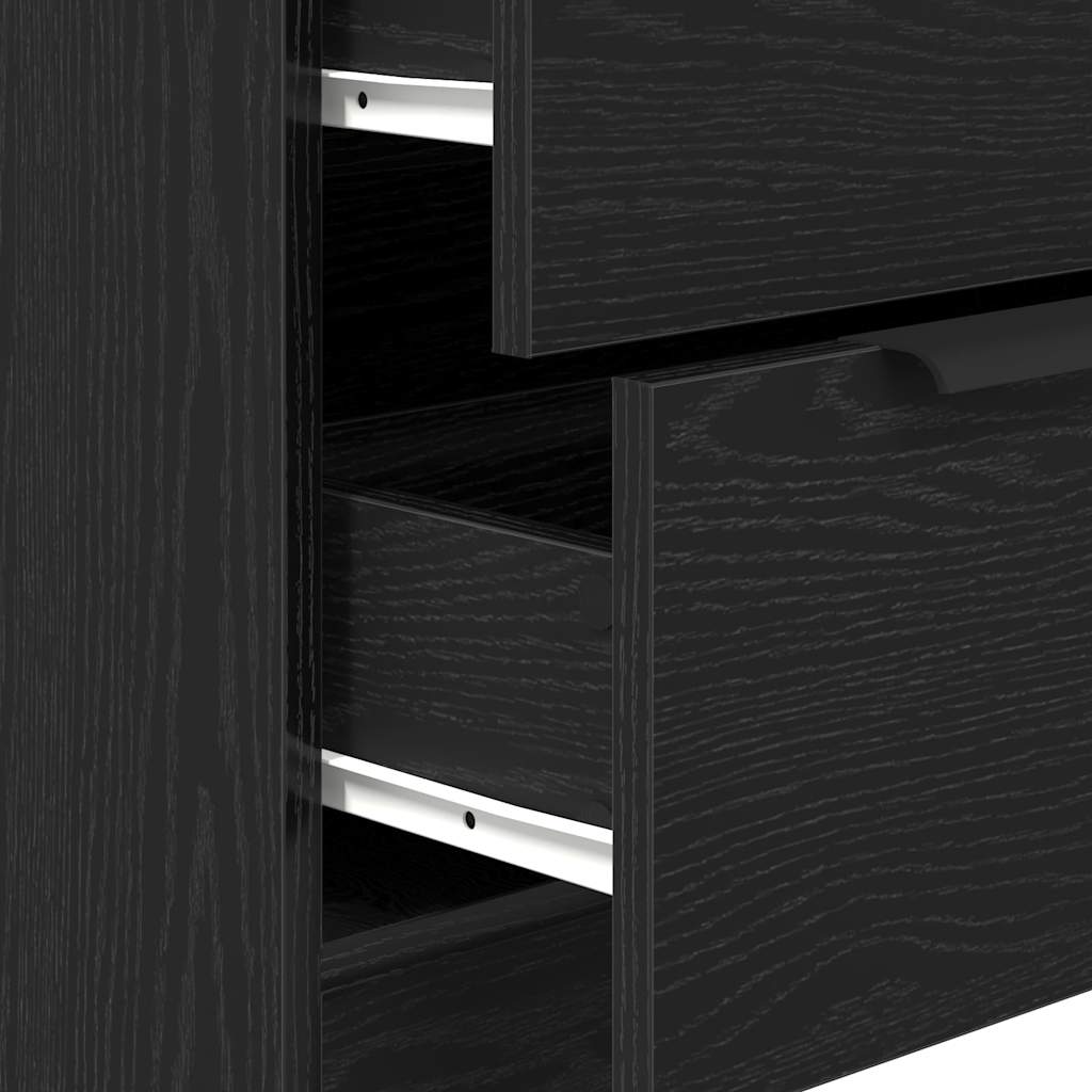 Credenza con cassetto Nero 60 x 30 x 70 cm Legno multistrato