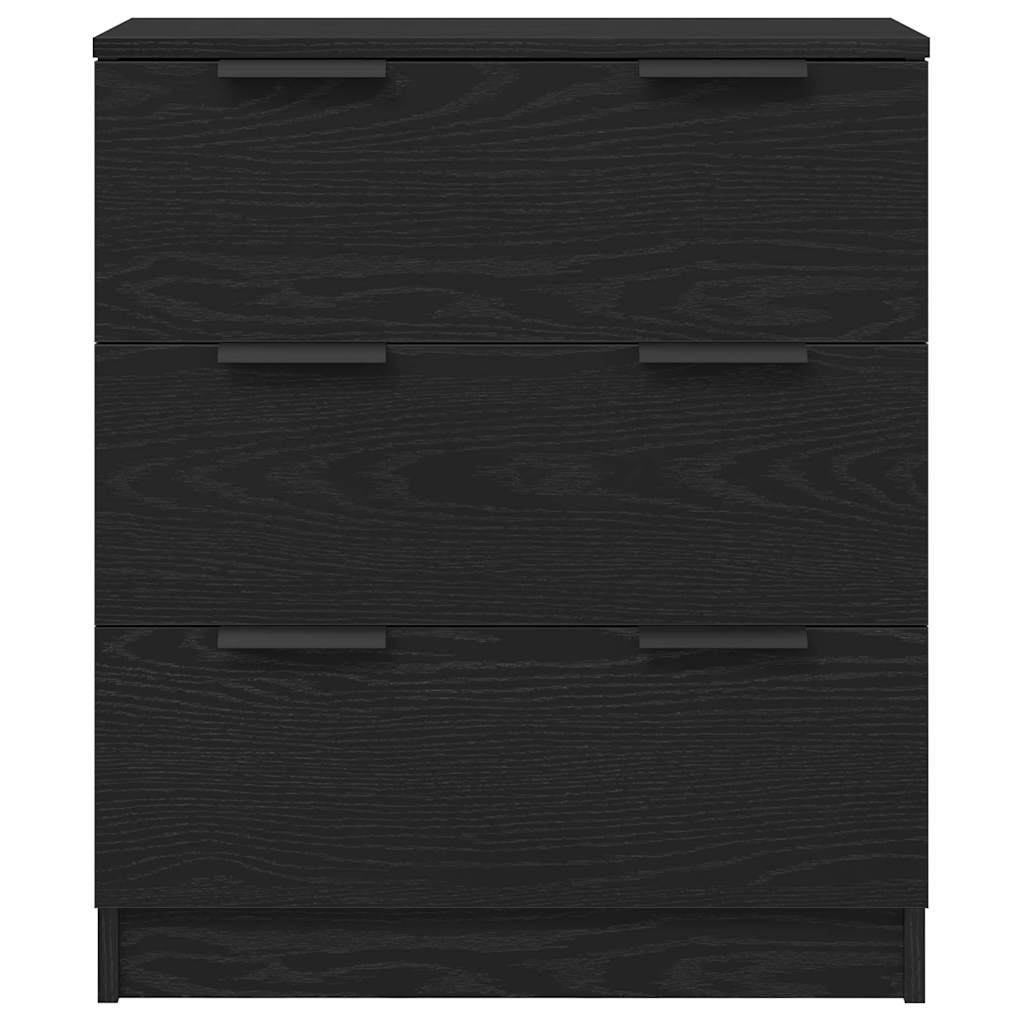 Credenza con cassetto Nero 60 x 30 x 70 cm Legno multistrato
