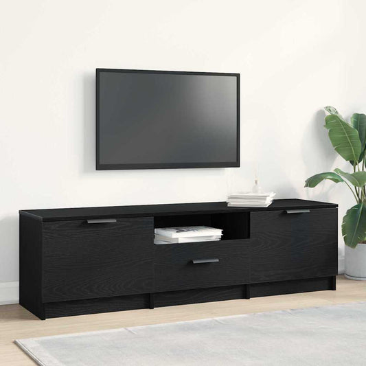 Mobile TV con cassetto Nero 140 x 35 x 40 cm Legno multistrato