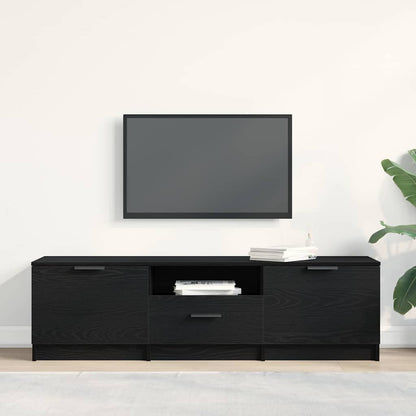 Mobile TV con cassetto Nero 140 x 35 x 40 cm Legno multistrato