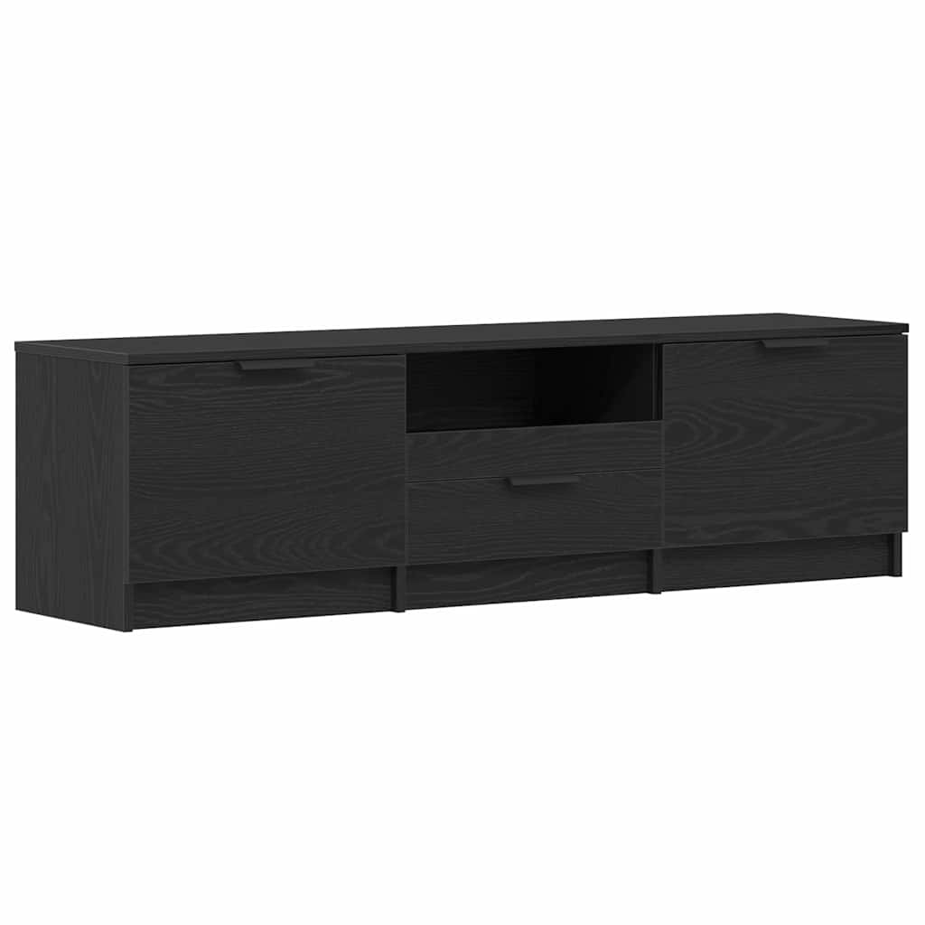Mobile TV con cassetto Nero 140 x 35 x 40 cm Legno multistrato