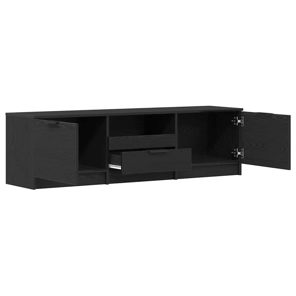Mobile TV con cassetto Nero 140 x 35 x 40 cm Legno multistrato