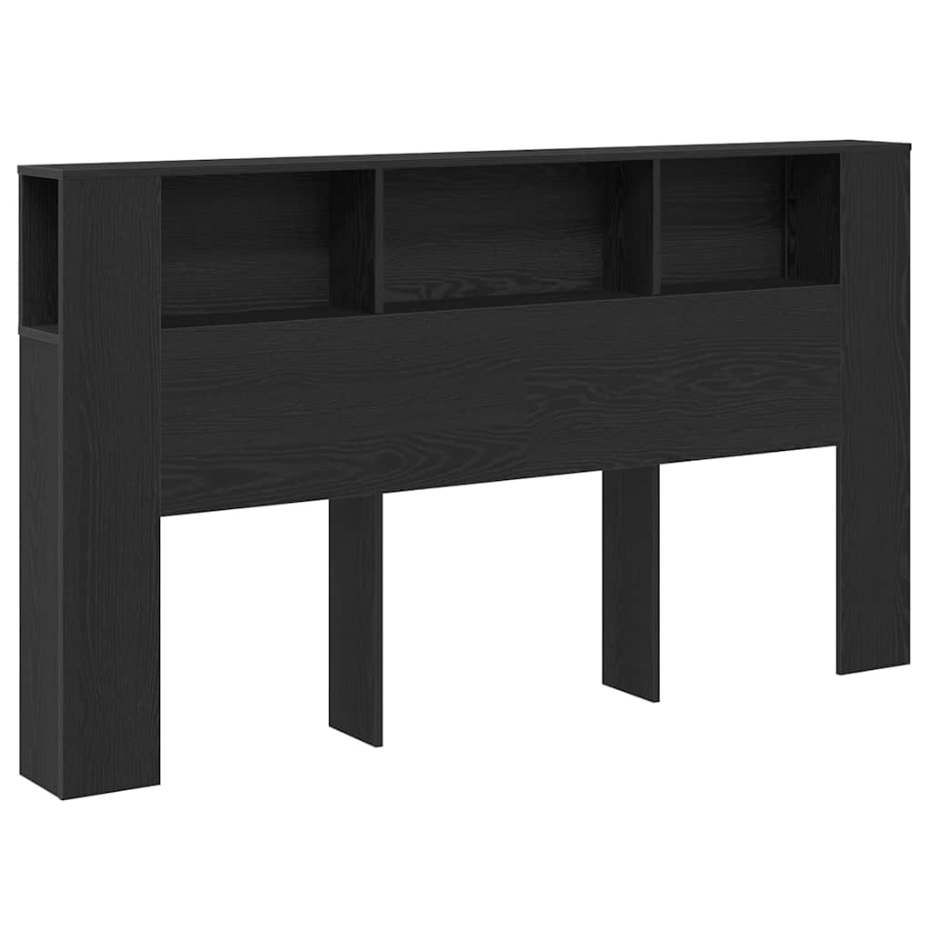 Testata del letto Rovere Nero 180 x 18,5 x 102,5 cm