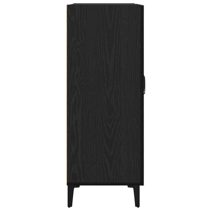 Credenza Rovere Nero 69,5x34x90 cm in Legno Multistrato - homemem39