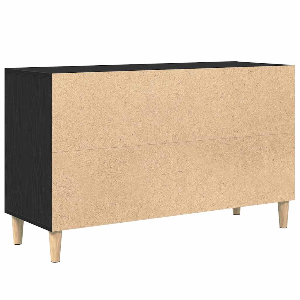 Credenza Rovere Nero 100x36x60 cm in Legno Multistrato - homemem39