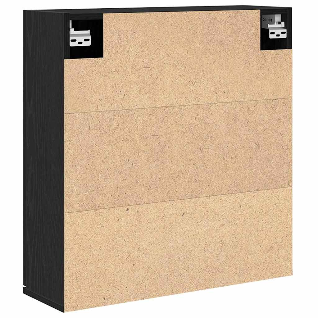 Mobiletto per specchio con porta Rovere Nero 64 x 20 x 67 cm | homemem39