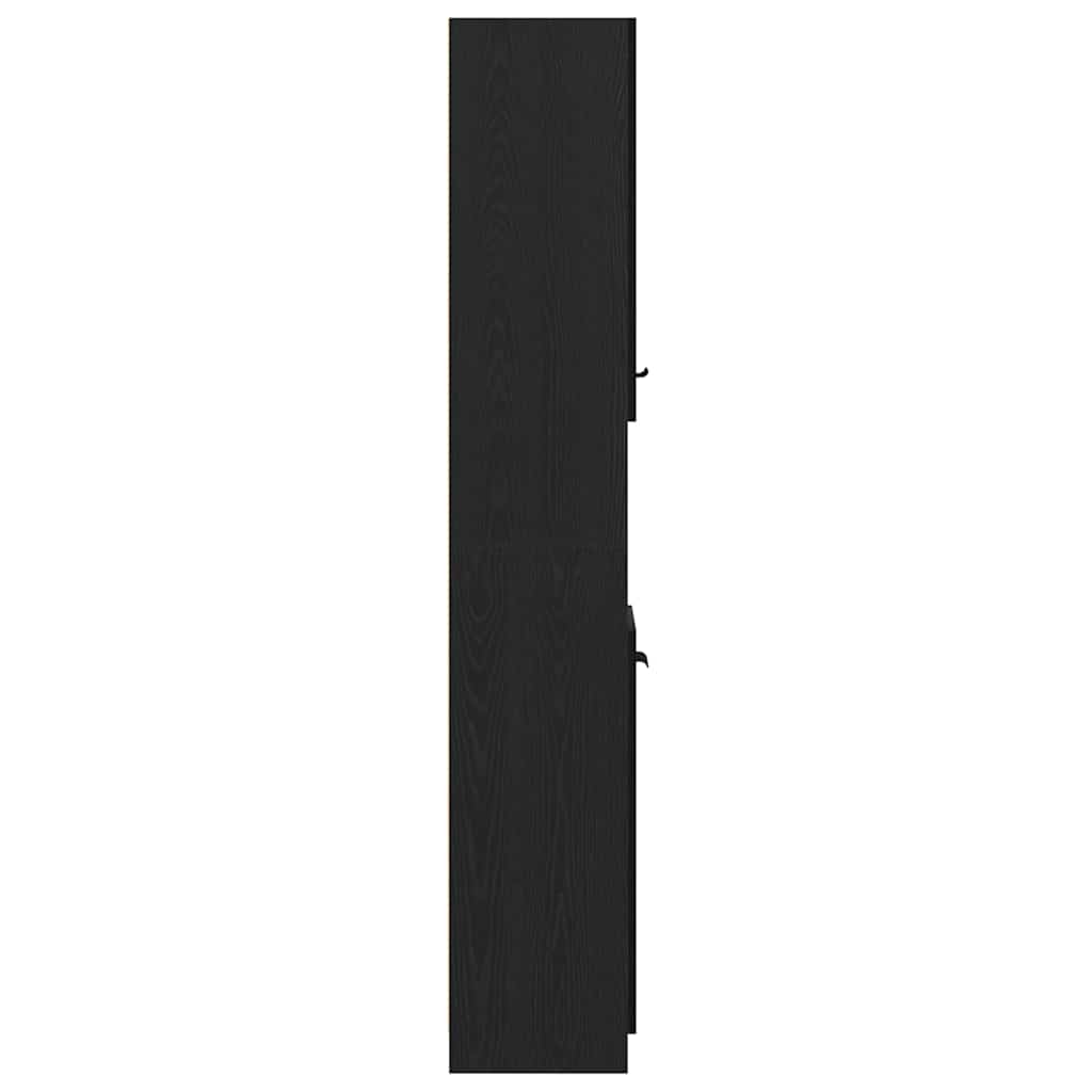 Mobile da Bagno con lo scaffale Rovere nero 32 x 34 x 188,5 cm | homemem39
