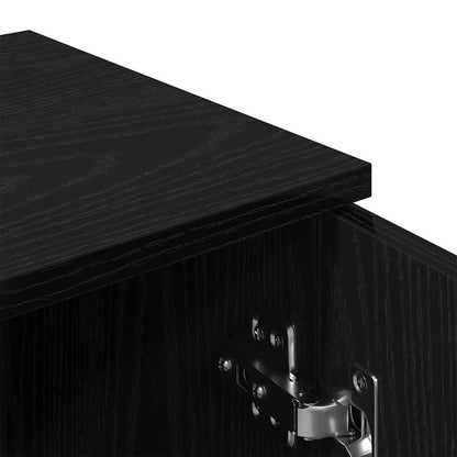 Credenza Rovere nero 30 x 30 x 70 cm Legno multistrato