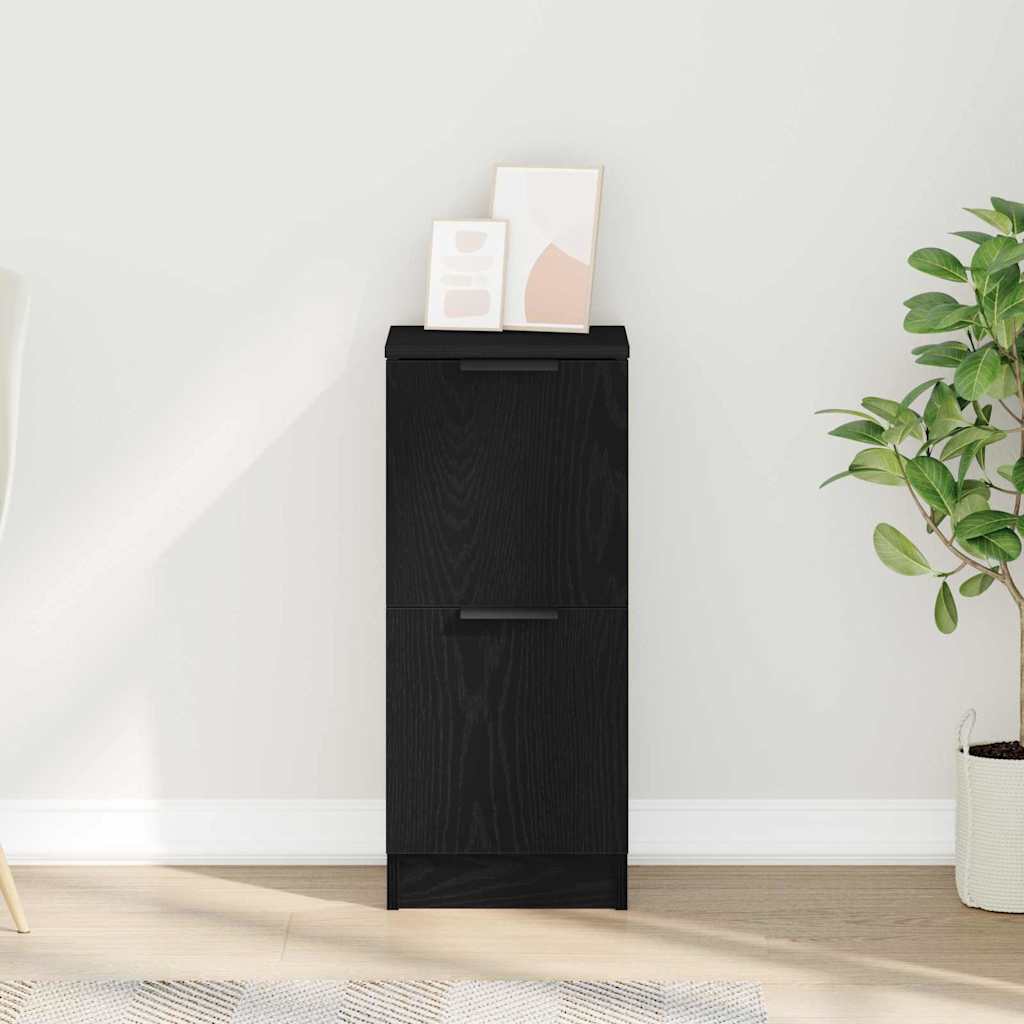 Credenza Rovere nero 30 x 30 x 70 cm Legno multistrato