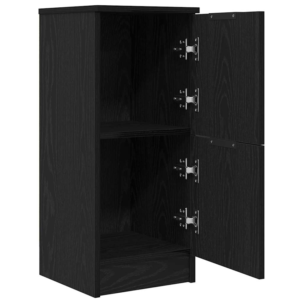 Credenza 2 pcs Rovere nero 30 x 30 x 70 cm Legno multistrato