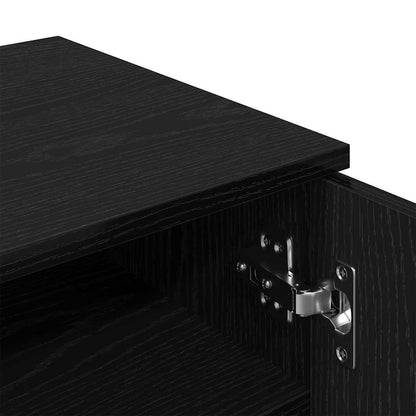 Mobile per scarpe con lo scaffale Rovere nero 59 x 35 x 100 cm