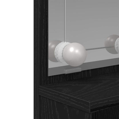 Tavolo da Trucco con cassetto Rovere nero 86.5 x 35 x 136 cm