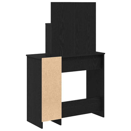 Tavolo da Trucco con cassetto Rovere nero 86.5 x 35 x 136 cm