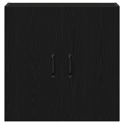Mobiletto da Parete Rovere Nero 60x31x60 cm in Legno Massello | homemem39