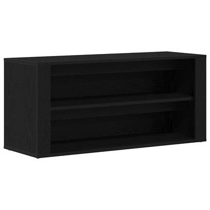Panca Scarpiera Rovere Nero 100x35x45 cm in Legno di Argilla