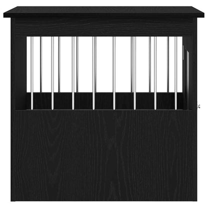 Trasportino per Cani Rovere Nero 62x45x59 cm in Legno Aggregato