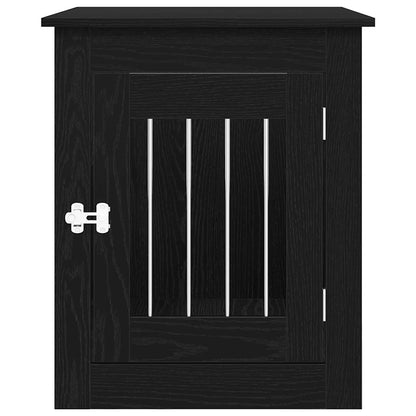 Mobile per cuccia per cani Rovere Nero 75x55x65 cm in legno ingegnerizzato