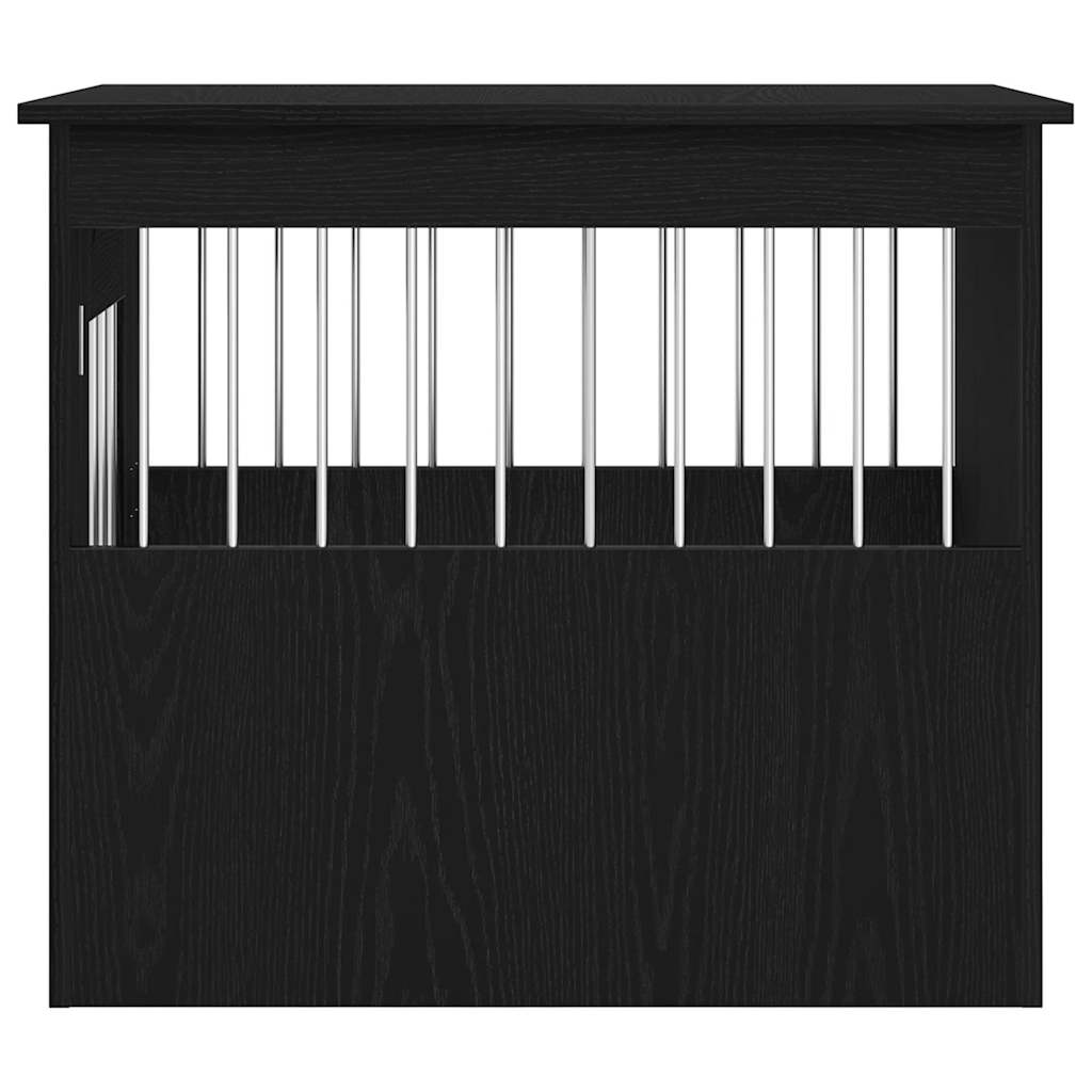 Mobile per cuccia per cani Rovere Nero 75x55x65 cm in legno ingegnerizzato