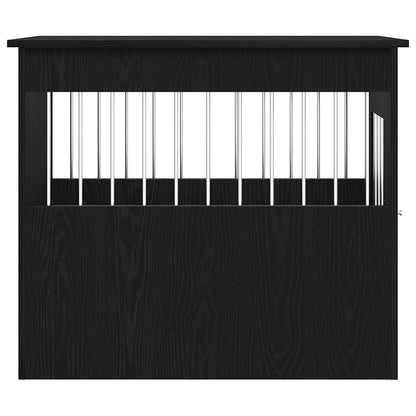 Mobile per cuccia per cani Rovere Nero 80x55x68 cm in legno ingegnerizzato