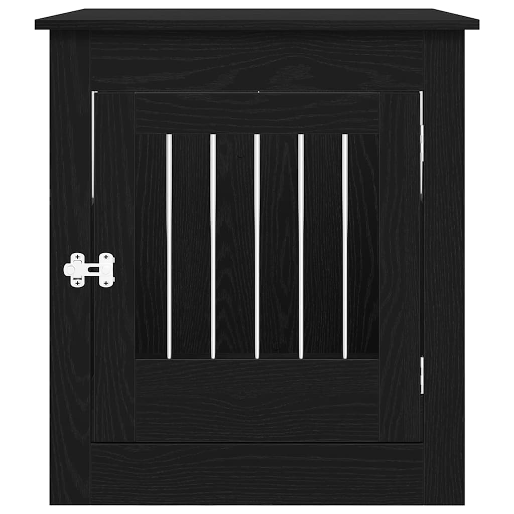 Mobile per cuccia per cani Rovere Nero 80x64,5x71 cm in legno ingegnerizzato