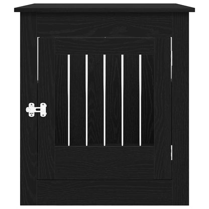 Mobile per cuccia per cani Rovere Nero 80x64,5x71 cm in legno ingegnerizzato