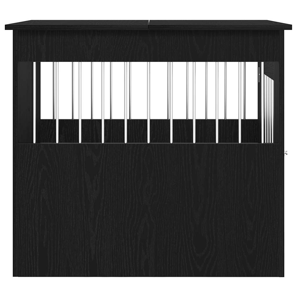 Mobile per cuccia per cani Rovere Nero 80x64,5x71 cm in legno ingegnerizzato