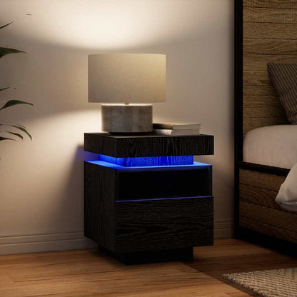 Comodino Rovere nero 40 x 39 x 48.5 cm Legno multistrato