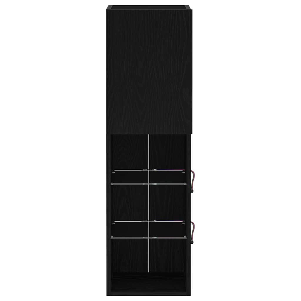 Mobile TV Nero 30.5 x 30 x 102 cm Legno multistrato