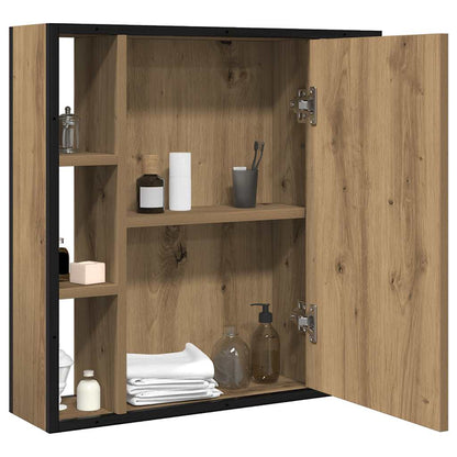 Mobile Bagno Specchio Rovere Artigianale 60x16x60 cm Truciolato