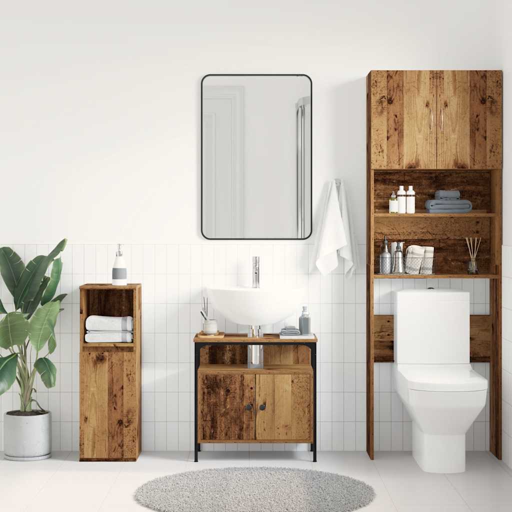 Mobile Lavabo Bagno Legno Antico 60x30x60 cm Legno Multistrato