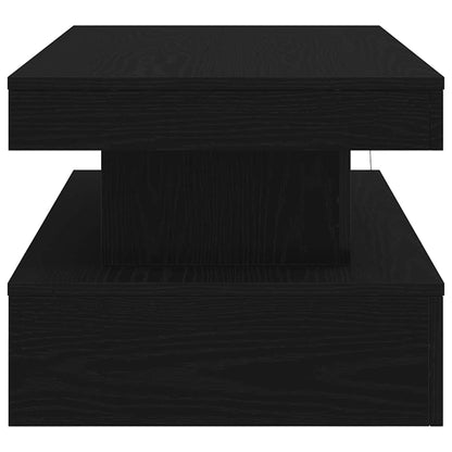 Tavolino da Soggiorno con Luci LED Rovere Nero 90x50x40 cm | homemem39