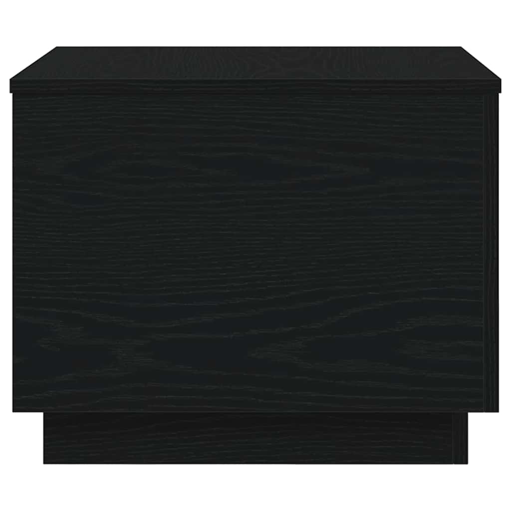 Tavolino da Salotto con Luci LED Rovere Nero 50x50x40 cm | homemem39