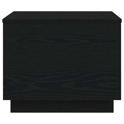 Tavolino da Salotto con Luci LED Rovere Nero 50x50x40 cm | homemem39