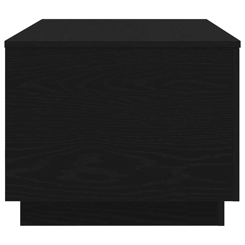 Tavolino da Soggiorno con Luci LED Rovere Nero 90x50x40 cm | homemem39