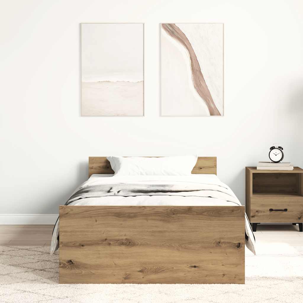 Giroletto senza Materasso Rovere Artigianale 75x190 cm | homemem39