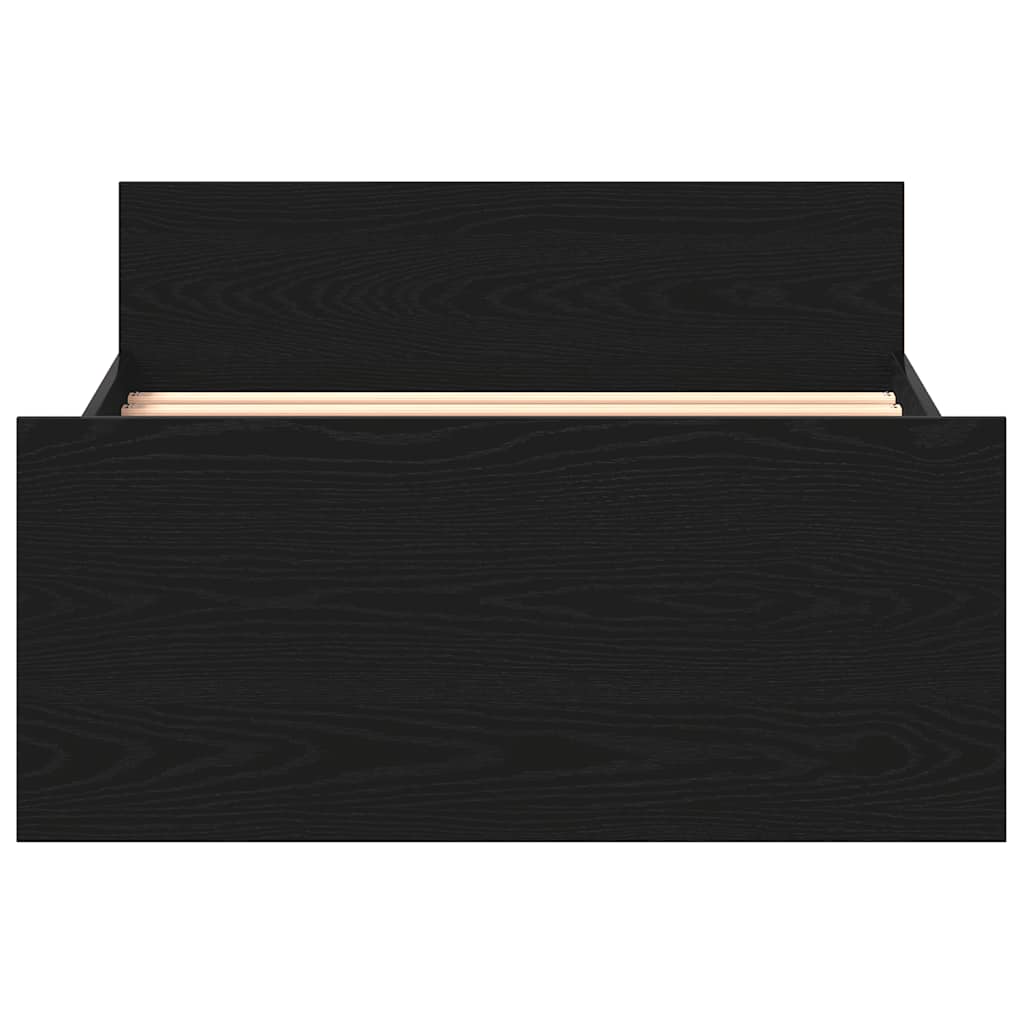 Giroletto senza Materasso Rovere Nero 75x190 cm in Truciolato - homemem39