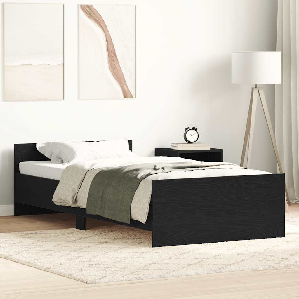Giroletto senza Materasso Rovere Nero 75x190 cm in Truciolato | homemem39